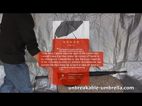 Review of the Unbreakable® Umbrella w/ a Rubber Tip &amp; a Guess on Self-Defense (Coconuts Were Harmed)