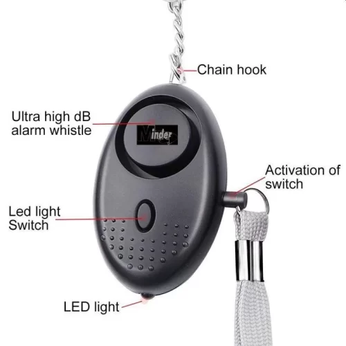 Personal Attack Alarm Black