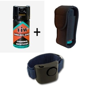 FARB GEL Spray+ Belt Pouch + Wrist Worn Safety Alarm (Personal Defence Kit)