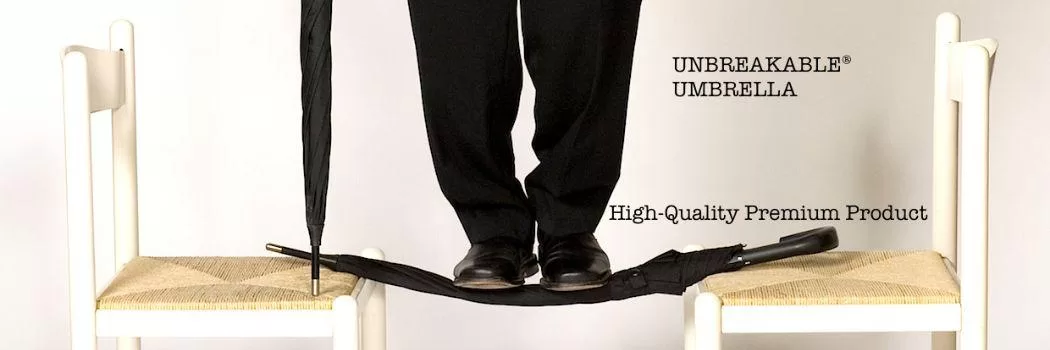 Unbreakable Umbrella Strength Demonstration on Chairs