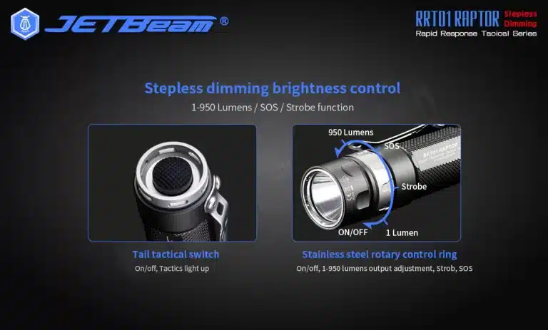 RRT01 RAPTOR Tactical Flashlight