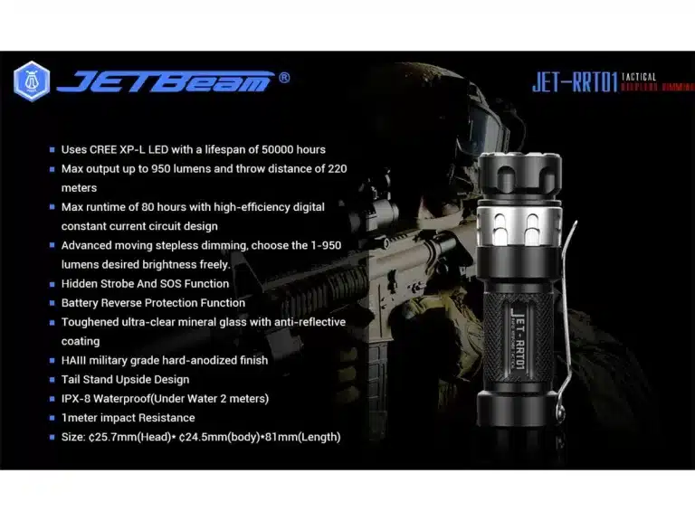 RRT01 RAPTOR Tactical Flashlight