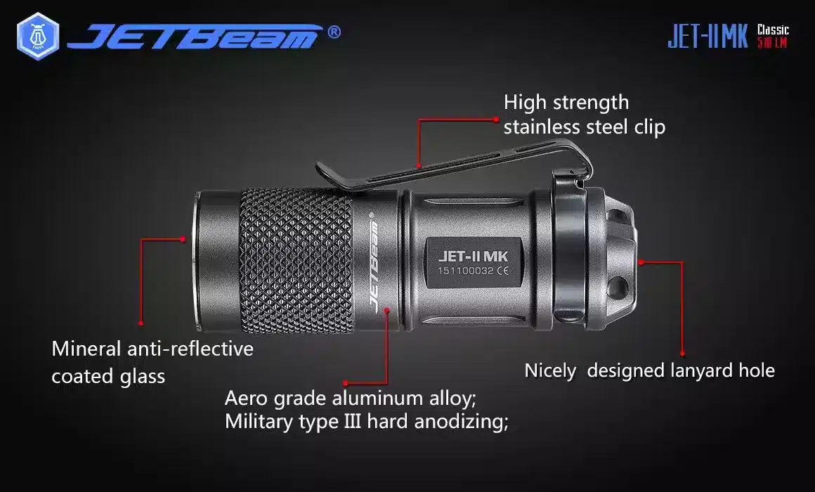 JETBEAM JET-II MK flashlight torch