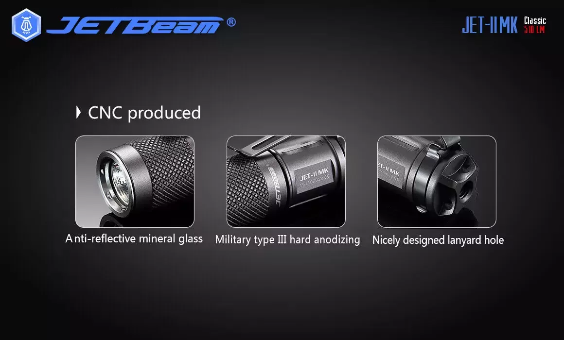 JETBEAM JET-II MK flashlight torch