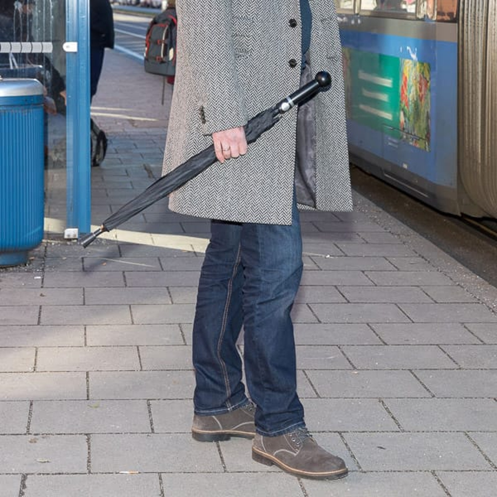 City Safe Umbrella in use