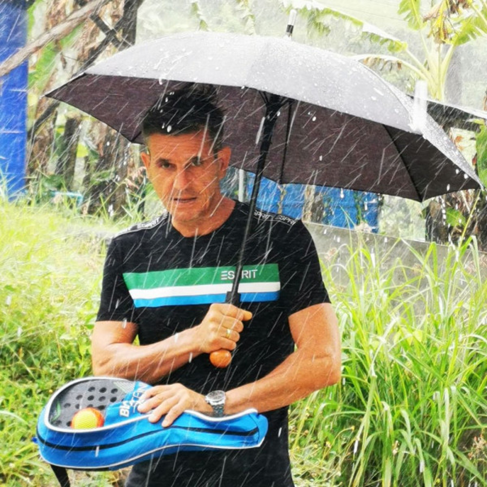 City Safe Umbrella in use