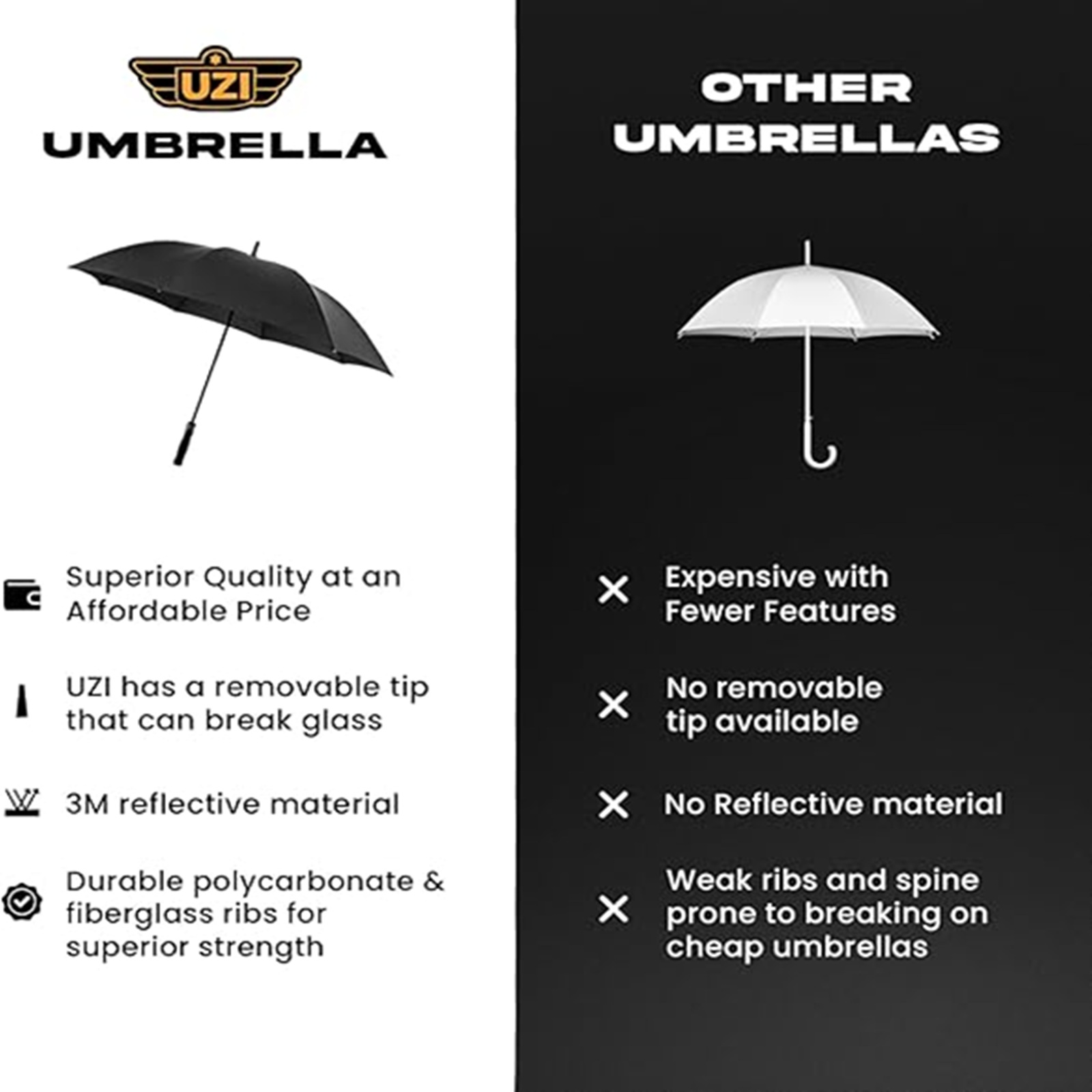 UZI Tactical Telescopic Umbrella