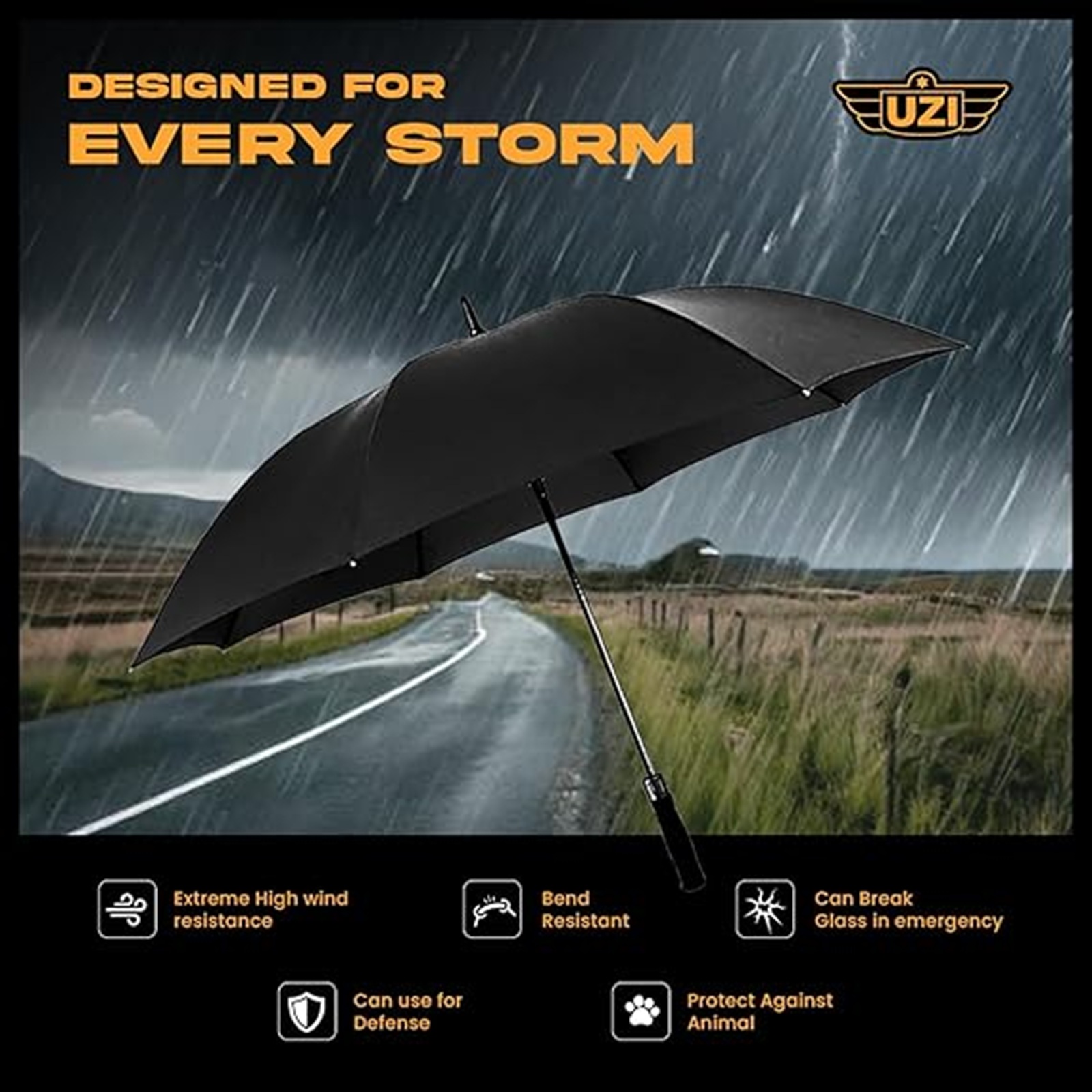 UZI Tactical Telescopic Umbrella