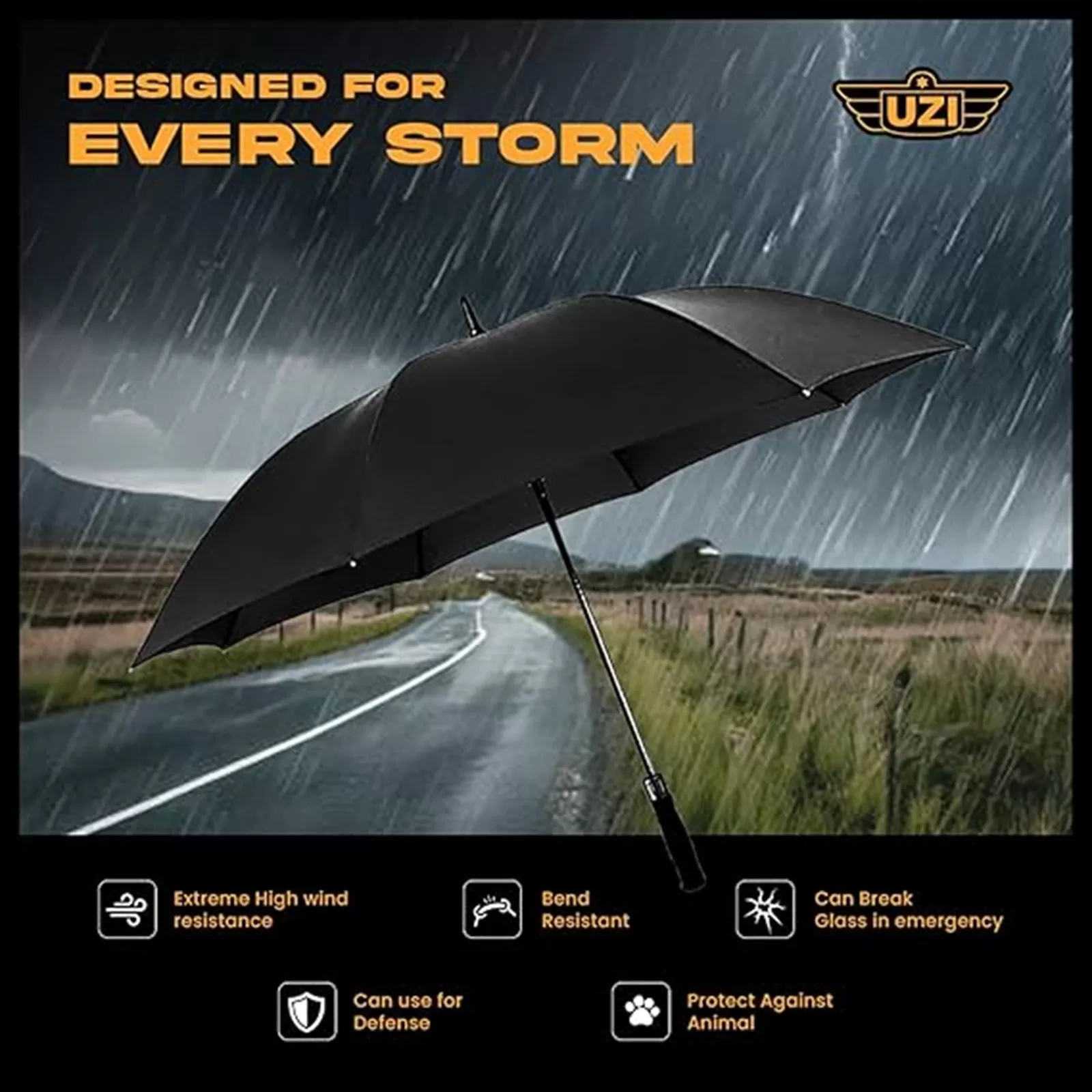 UZI Tactical Telescopic Umbrella