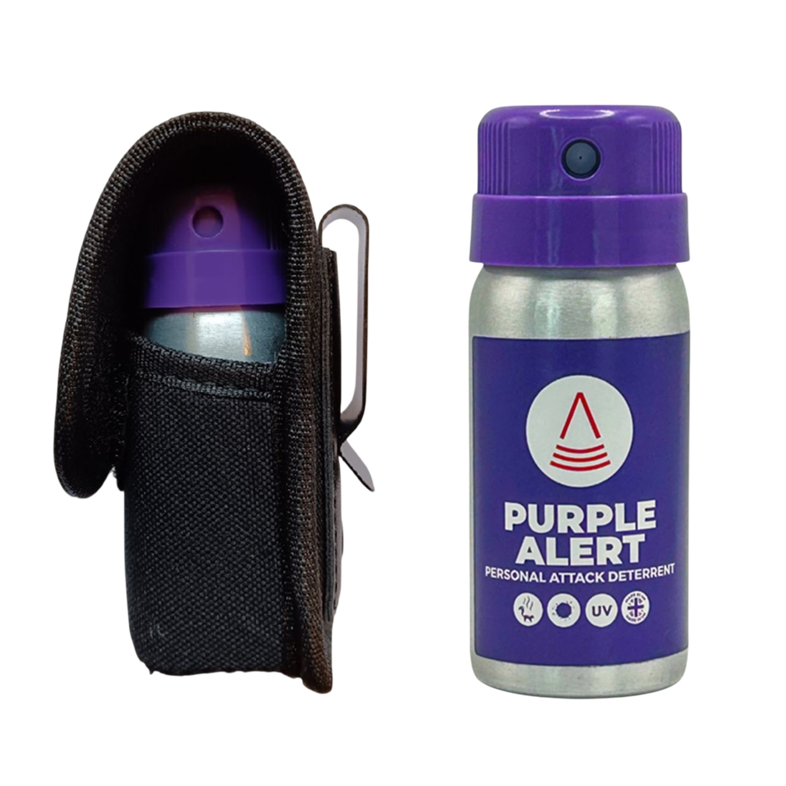PURPLE ALERT Personal Defence Deterrent Spray + Pouch