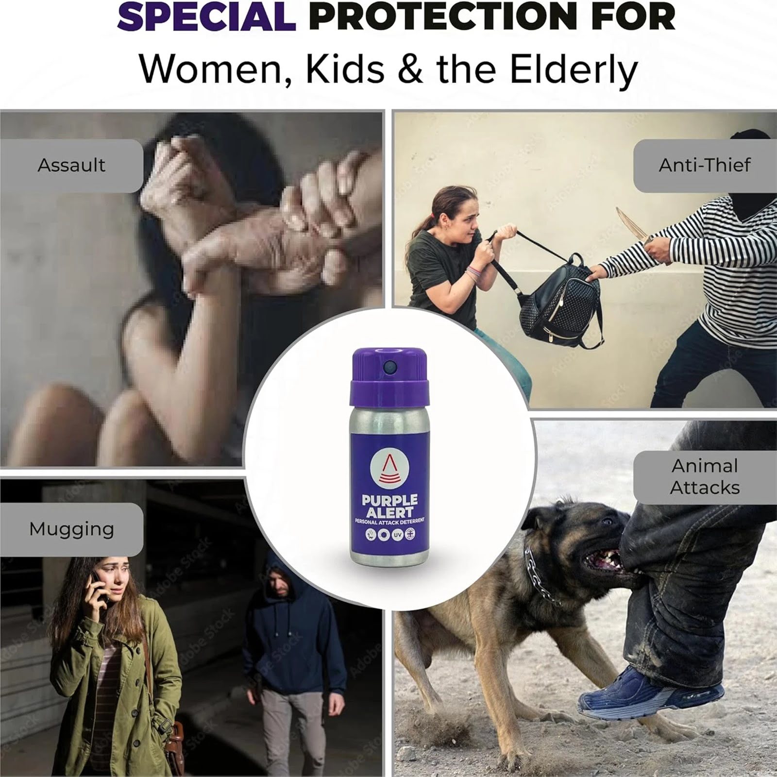 PURPLE ALERT Personal Defence Deterrent Spray