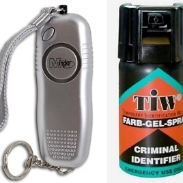 Criminal Identifier Spray and Police Approved 140db Alarm Torch