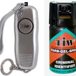 Criminal Identifier Spray and Police Approved 140db Alarm Torch