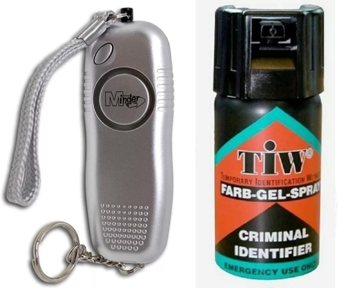 Criminal Identifier Spray and Police Approved 140db Alarm Torch